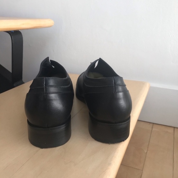 ANINE BING Channing Black Leather Oxfords Sz 38 - Picture 4 of 11